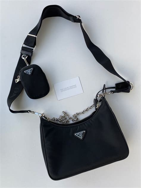 black crossbody bag prada|Prada nylon cross body bags.